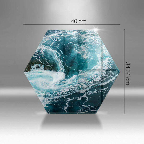 Tocător sticlă Valuri spumoase de apă