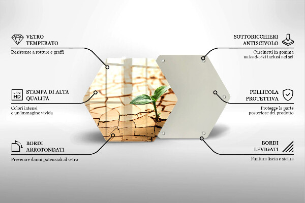 Tocător de bucătărie O plantă singuratică