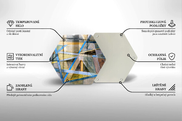 Tocător de bucătărie Abstracția liniilor pictate