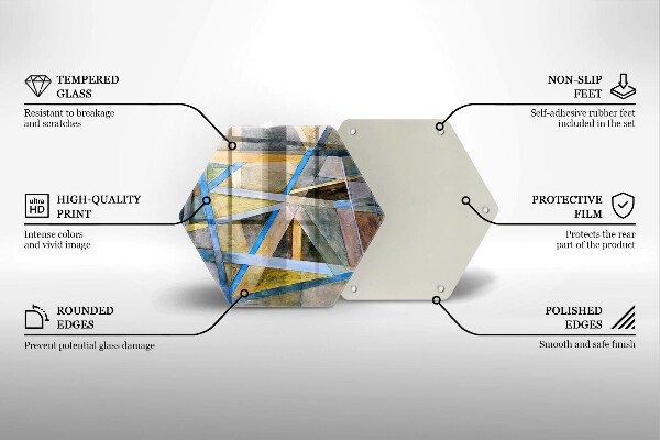 Tocător de bucătărie Abstracția liniilor pictate