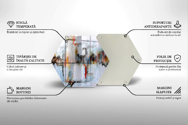 Tocător de bucătărie Vopsele de abstractie
