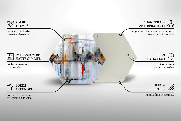 Tocător de bucătărie Vopsele de abstractie