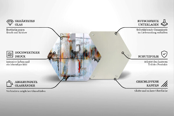 Tocător de bucătărie Vopsele de abstractie