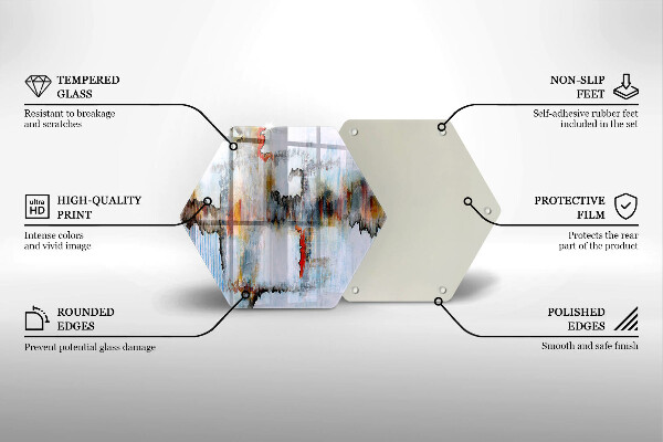 Tocător de bucătărie Vopsele de abstractie