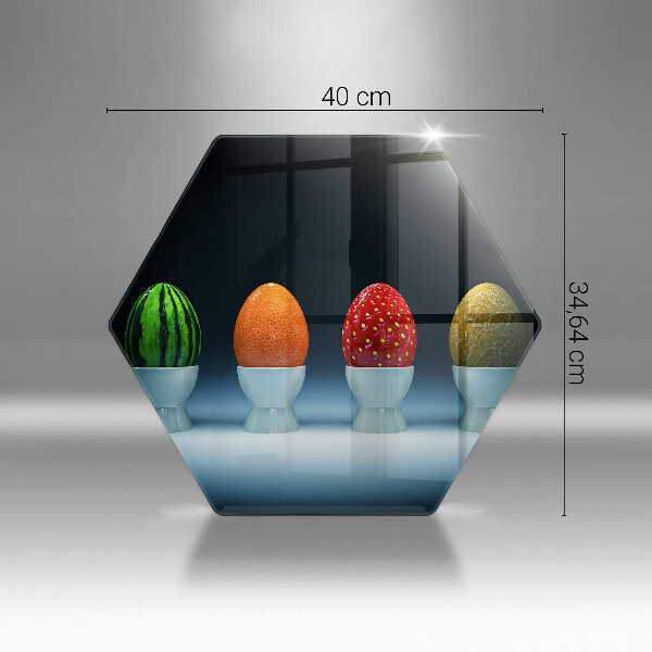 Tocător de bucătărie Ouă de fructe abstracte