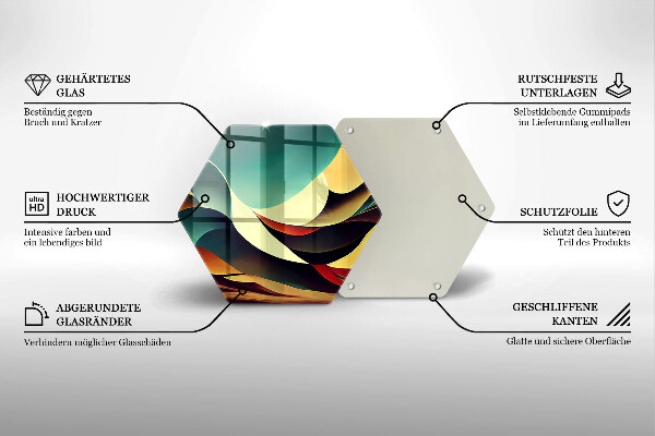 Tocător sticlă Abstracția formei