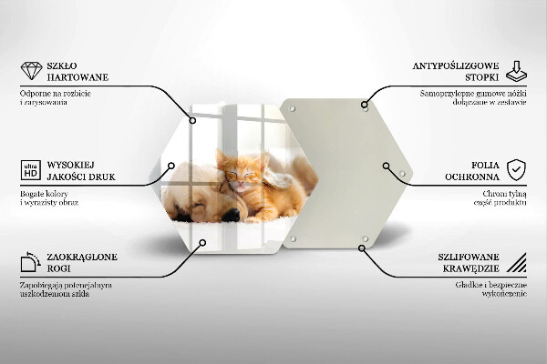 Tocător sticlă Animale câine și pisică