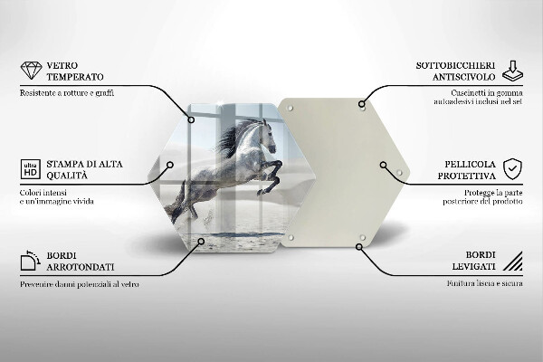 Tocător de bucătărie Călărețul alb