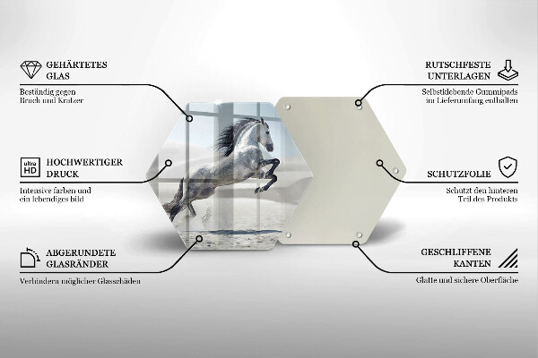 Tocător de bucătărie Călărețul alb