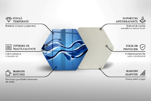 Tocător sticlă Abstracția fluidelor