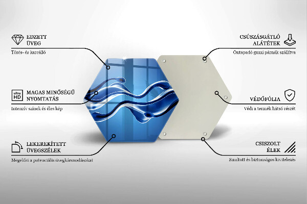 Tocător sticlă Abstracția fluidelor