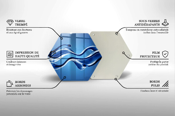 Tocător sticlă Abstracția fluidelor