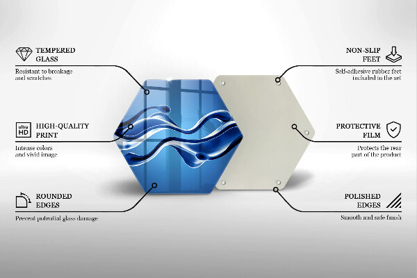 Tocător sticlă Abstracția fluidelor