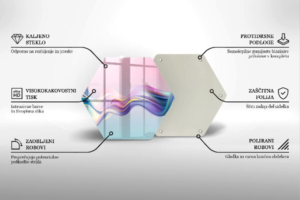 Tocător sticlă Abstracția pastelului