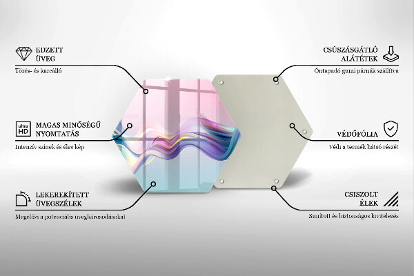 Tocător sticlă Abstracția pastelului