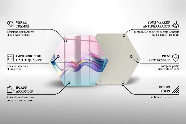 Tocător sticlă Abstracția pastelului