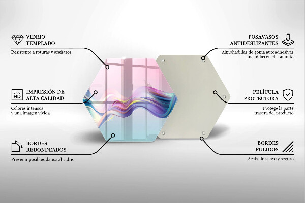 Tocător sticlă Abstracția pastelului