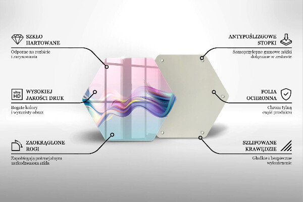 Tocător sticlă Abstracția pastelului