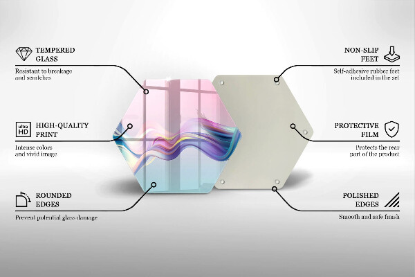 Tocător sticlă Abstracția pastelului