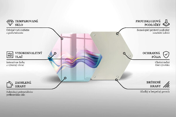 Tocător sticlă Abstracția pastelului