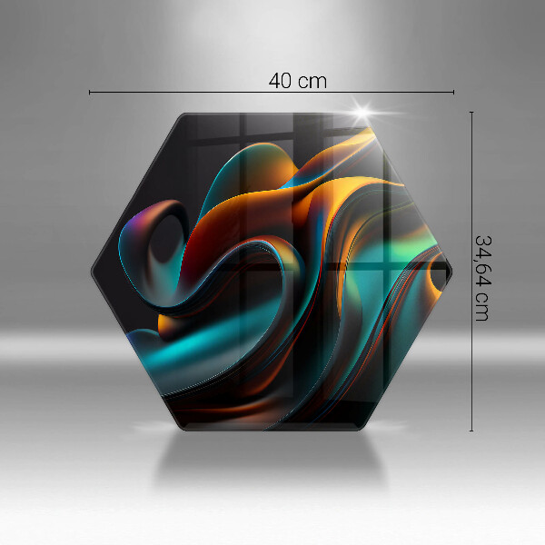 Tocător sticlă Abstracție colorată