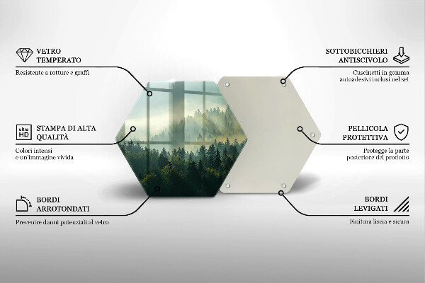Tocător de bucătărie Peisaj Vedere a pădurii