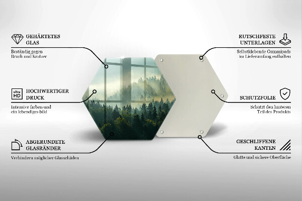 Tocător de bucătărie Peisaj Vedere a pădurii