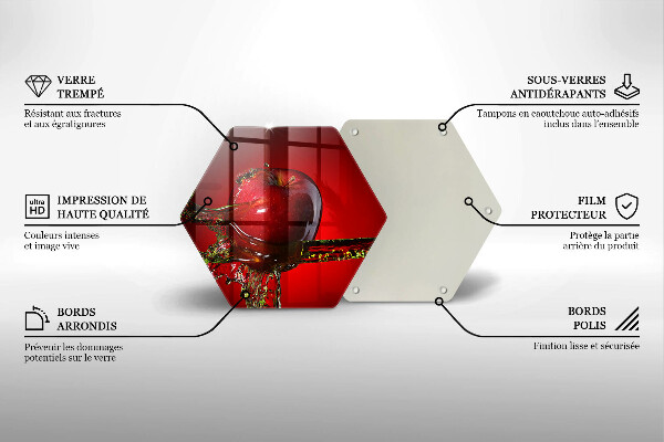 Tocător de bucătărie Fructe de măr în apă