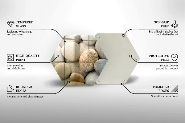 Tocător de bucătărie Model de pietre ovale