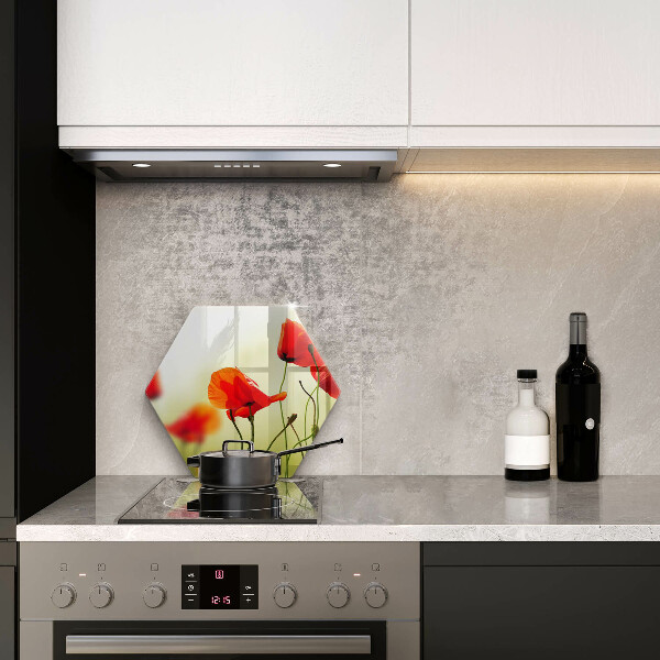 Tocător de bucătărie Flori roșii de maci