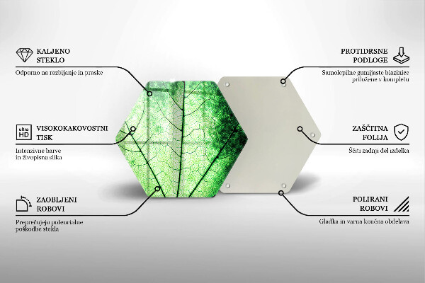 Tocător de bucătărie Frunză decorativă filonată