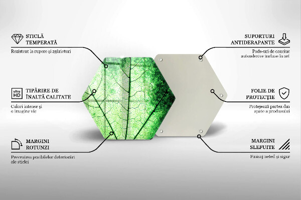 Tocător de bucătărie Frunză decorativă filonată