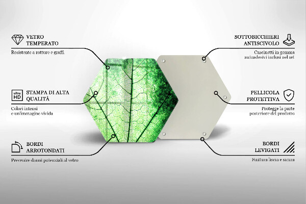 Tocător de bucătărie Frunză decorativă filonată