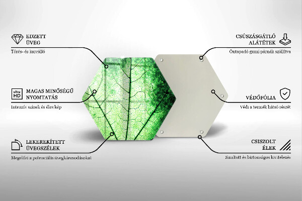 Tocător de bucătărie Frunză decorativă filonată