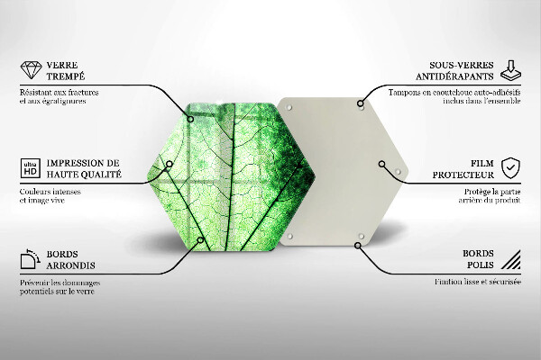 Tocător de bucătărie Frunză decorativă filonată