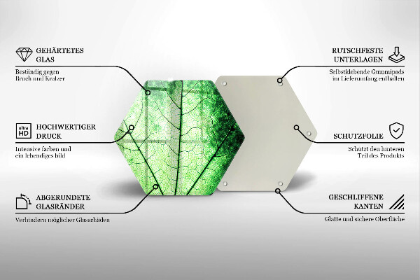 Tocător de bucătărie Frunză decorativă filonată