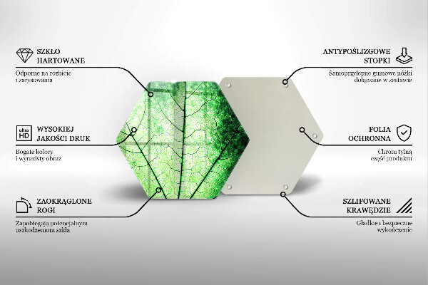 Tocător de bucătărie Frunză decorativă filonată