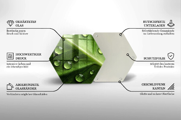 Tocător de bucătărie Natură rouă și frunze