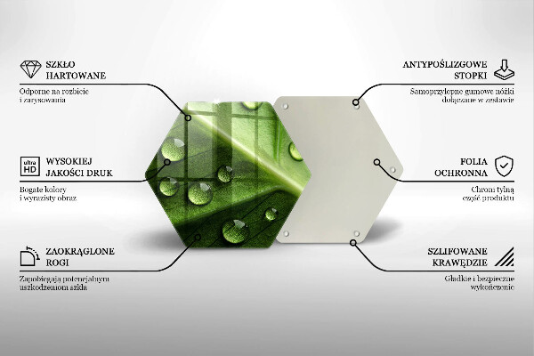 Tocător de bucătărie Natură rouă și frunze