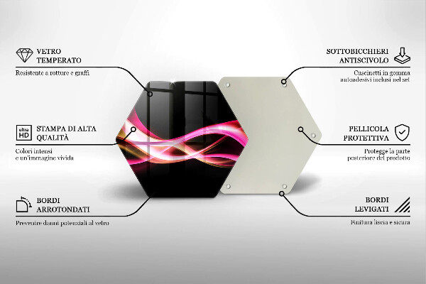 Tocător de bucătărie Fum neon abstract