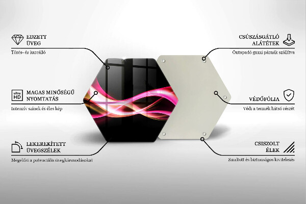 Tocător de bucătărie Fum neon abstract