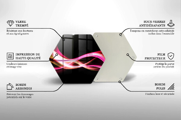 Tocător de bucătărie Fum neon abstract