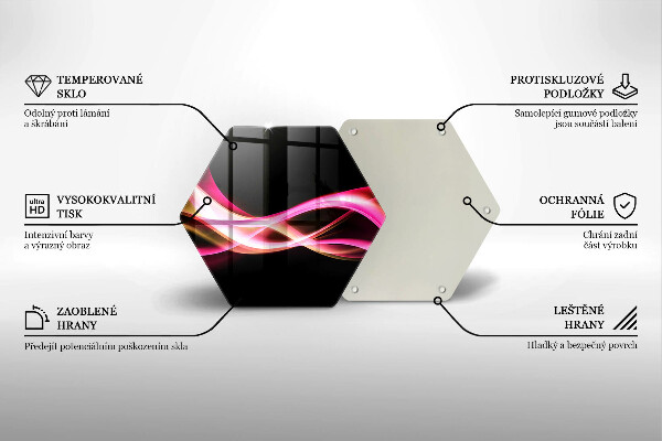 Tocător de bucătărie Fum neon abstract