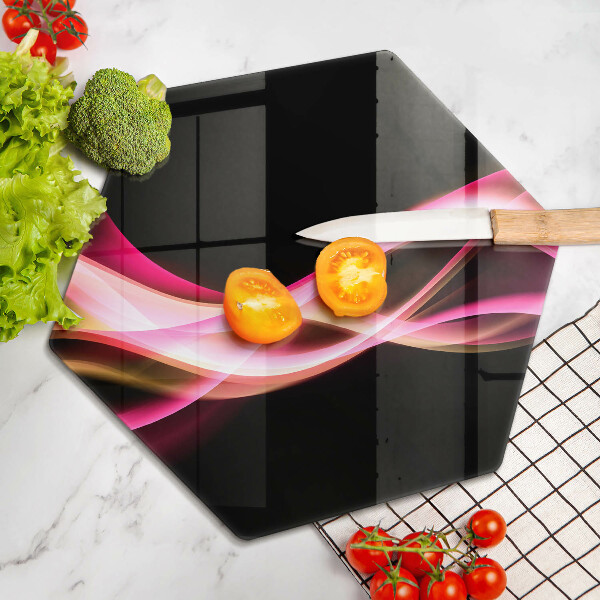 Tocător de bucătărie Fum neon abstract