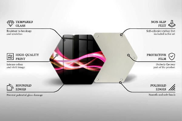 Tocător de bucătărie Fum neon abstract