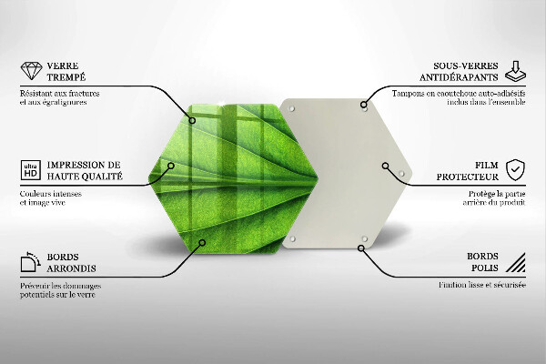 Tocător de bucătărie Frunză de nervură natură