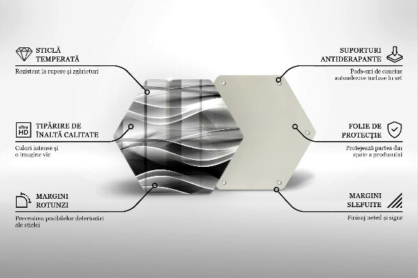 Tocător de bucătărie Linii abstracte de fum