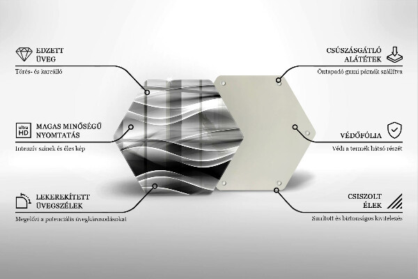 Tocător de bucătărie Linii abstracte de fum