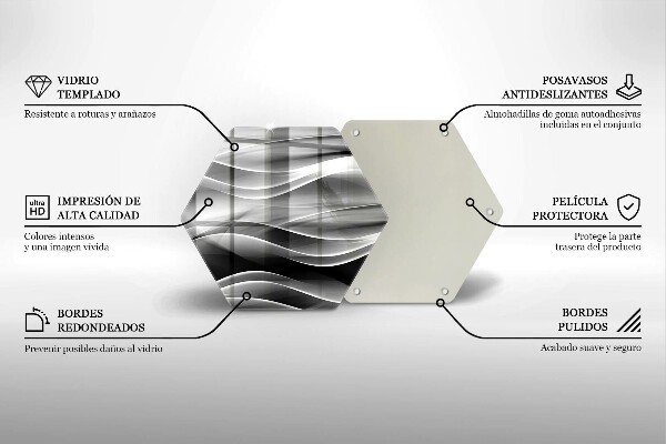 Tocător de bucătărie Linii abstracte de fum