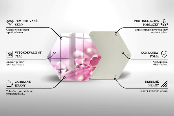Tocător de bucătărie Petale de flori de rouă